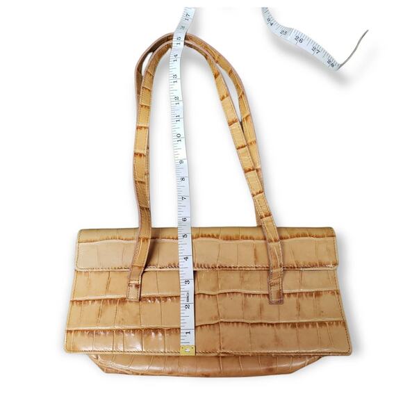 Michael Rome by Besozzi Genuine Light Brown / Tan Leather Made In Italy Purse - Picture 6 of 7